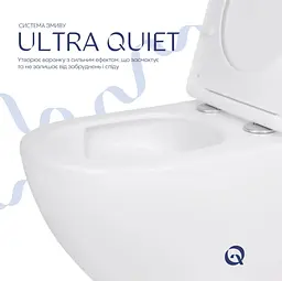 Унітаз підвісний Qtap Jay Ultra Quiet White, з сидінням Slim Duroplast/ Soft-close/ Release QT07335175W - мініатюра 4