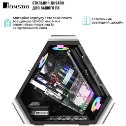 Корпус для ПК JONSBO Корпус JONSBO TR03-G Silver (TR03-G Silver) - мініатюра 5