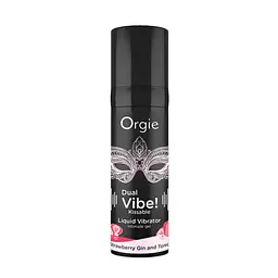 Рідкий вібратор Orgie Dual Vibe! Liquid Vibrator Strawberry Gin and Tonic 15 мл - мініатюра 4