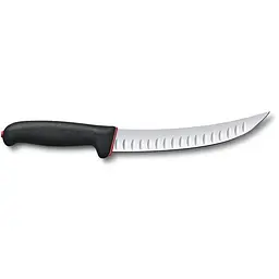 Кухонний ніж Victorinox Fibrox Butcher лезо 20см вузьке ріфл. з чорн. ручкою Dual Grip - мініатюра 3