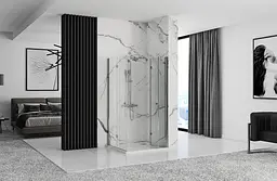 Душова кабіна Rea Fold N2 70x110 chrome REA-K7444 + REA-K7438, Хром, Універсальна, прозорий, хром - мініатюра 4