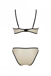 Комплект Passion LORINA SET, S/M, beige, бюстгальтер та трусики - мініатюра 4