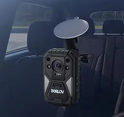Нагрудна боді-камера Boblov B4K4 пам'ять 128Гб з дисплеєм 2.0 дюйма GPS нічний запис датчик руху акумулятор 4000 мА·год док-станція - мініатюра 4