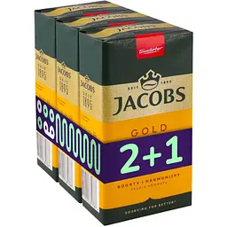 Кава мелена Jacobs Gold натуральна смажена 250 г х 3 шт.