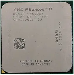 Процесор AMD Phenom II x4 840T 2.9-3.2 Ghz AM3, 95W Б/В