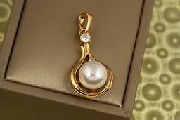Кулон Xuping Jewelry жемчужина в краплині 2,7 см золотистий