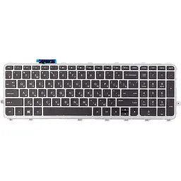 Клавіатура для ноутбука HP Envy 15, чорна, чорний фрейм