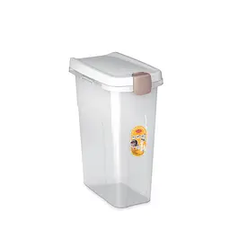 Stefanplast (Стефанпласт) Контейнер для корму 25л (10кг) білий прозорий