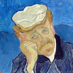 Інтер'єрна картина Портрет доктора Гаше, Вінсент ван Гог, Vincent van Gogh, Dr.Gachet, інтер'єрний декор, 75×60 см (id6661) - мініатюра 5