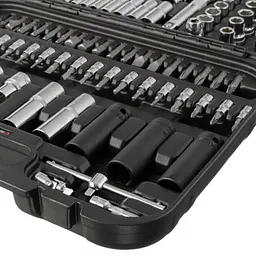 Набір інструментів 1/2" + 1/4", Cr-V, 111 од., головки: 4-32 мм, Storm Intertool ET-8111 - мініатюра 5