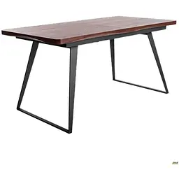 Розкладний стіл Art Metal Furniture Rochester чорний/шпон горіх антик (545852)