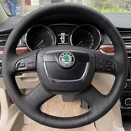 Чохол Обплетення Керма для Skoda Octavia II / SuperB 2010-2014 Шкіра (Модельна форма)