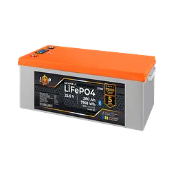 Акумулятор LP LiFePO4 25,6V - 280 Ah (7168Wh) (BMS 200A/200А) пластик Smart BT - мініатюра 2