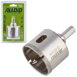 Свердло корончате Alloid Building Tools алмазне по склу та кераміці 45 мм з центрувальним свердлом (GS-70045) - мініатюра 2