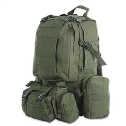 Рюкзак тактичний військовий з підсумками Tactical Backpack B08 55 л, олива