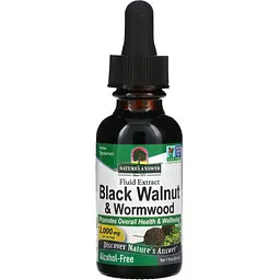 Чорний горіх та полин Nature's Answer Black Walnut&Wormwood 2000 мг 30 мл