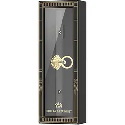 Розкішний нашийник з повідцем Zalo Collar & Leash Set Black - мініатюра 4