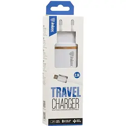 Мережевий зарядний пристрій Inkax CD-11 з кабелем microUSB білий - мініатюра 3