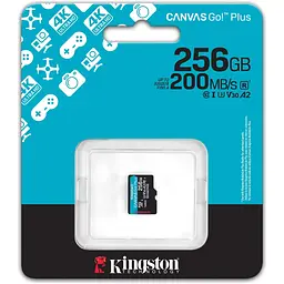 Карта пам'яті Kingston MicroSDXC 256GB Canvas Go! Plus class 10 UHS-I U3 V30 A2 (SDCG4/256GBSP) - мініатюра 3