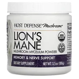 Натуральна добавка Host Defense Lion's Mane, 100 грам
