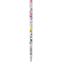 Олівець чорнографітний YES Happy colours з паперу круглий з гумкою 24 шт. (280550)