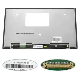 Матриця 13.3 LTN133HL02 1920х1080, 30pineDP, LED, SLIM без дод. панелі, матова, роз'єм ліворуч знизу для ноутбука
