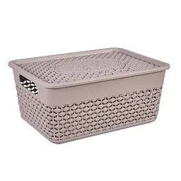 Кошик Stars Plast з кришкою какао 3.5 л (94254/как)