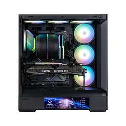 Zalman Корпус P40 DS без БЖ, 2xUSB3.0, 1x Type C, 3x120мм ARGB Reverse, 1x120мм ARGB, VGA 420мм, LCS ready, TG Side/Front Panel, Display, ATX, чорний - мініатюра 6
