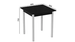 Стіл кухонний Ferrum-decor Дієго 75x80x80 Білий ДСП Сосна Кембра 16мм (FRD-105712) - мініатюра 3