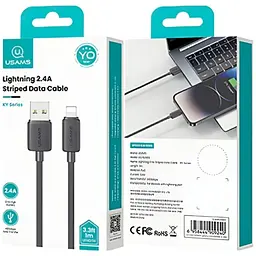Кабель Usams US-SJ689 USB-A to Lightning 2.4A 1м Black SJ689USB01 (6958444909240) - мініатюра 8