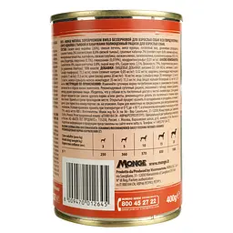 Вологий корм для собак Monge Dog Wet Bwild Adult, індичка, гарбуз та цукіні, 400 г - мініатюра 4
