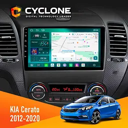 Штатна магнітола KIA Cerato 2012-2020 Cyclone C9-013 4x64 DSP 4G Cyclone (НФ-00007296)