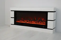 Електричний камін Logos Long 158 1500Вт Bluetooth звук потріскування дров White (10080142) - мініатюра 2
