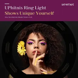 Кільцева лампа UPhitnis 12" із підставкою для штатива та тримачем для телефону - мініатюра 7