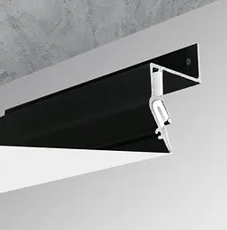 LED профіль для натяжної стелі гарпунна система. Ефект "тіньового шва". 3м KLOODI KLP NAT2951 3 BK - мініатюра 2