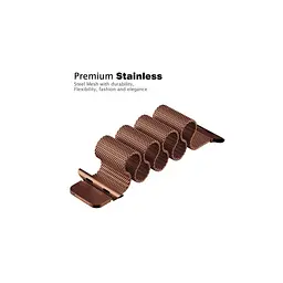 Ремінець Creasted для годинника Milanese loop steel bracelet Apple watch, 38 40 мм Bronze - мініатюра 4