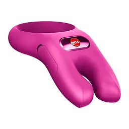 Ерекційне віброкільце з подвійною стимуляцією клітора Fun Factory NŌS CLASSIC Magenta, 2 мотори - мініатюра 2