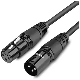 Кабель мультимедійний XLR M to XLR F 3.0m AV130 black Ugreen (20711)
