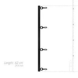 Фіксатор для рук та ніг Bedroom Fantasies Spreader Bar Lightweight Restraint Bar - Black - мініатюра 3