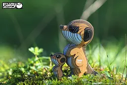 Збірна 3Д модель Eugy Зоопарк Сурикат (XEG-046) - мініатюра 7