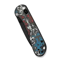 Ніж складаний Civivi Elementum Crossbar Lock CPM S35VN Nebula FatCarbon 7,51 см чорний/червоний/синій/білий - мініатюра 4