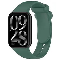 Силіконовий ремінець для фітнес браслетів Xiaomi Mi Band 8 Pro/9 Pro Redmi Watch 4/5, Silicone, dark green, зі зручною застібкою, на фітнес трекер та смарт годинник, ArmorStandart (ARM73970)