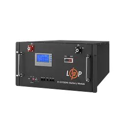 Акумулятор LP LiFePO4 48V (51,2V) - 230 Ah (11776Wh) (Smart BMS 200A) з LCD RM RS485/CAN - мініатюра 2