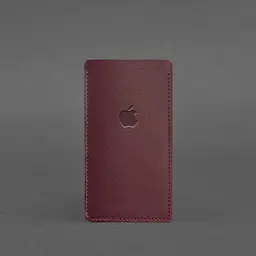 Шкіряний чохол для iPhone 13 Бордовий - мініатюра 4