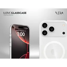 Чохол iLera GlassCase + Camera Button with MagSafe для Apple iPhone 17 Pro Max Transparent (ILGCLCa17PrMx) [150420] - мініатюра 8