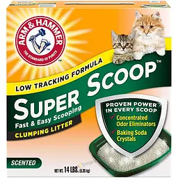 Бентонітовий наповнювач Arm & Hammer SUPER SCOOP 6.35 кг грудкуючий для котячого туалету ароматизований