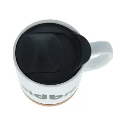 Керамічний кавовий кухоль OldBro classic White 400 мл з ізольованим корковим дном і кришкою - мініатюра 4
