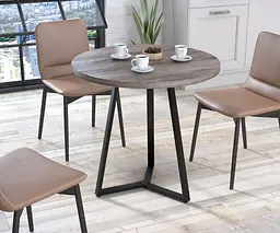 Круглий обідній стіл Трікс Loft Design Діаметр 80 см (Дуб Палена)