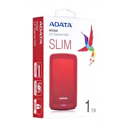 Зовнішній жорсткий диск Adata портативний HV300 1 TB DashDrive Durable 2.5" USB 3.2 червоний - мініатюра 3