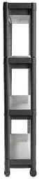 Етажерка 4-х ярусна 6014 Long Shelf GREY 54х18х91 см VIOLET HOUSE meb0000376 - мініатюра 2